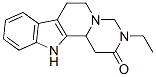 3-エチル-3,4,6,7,12,12b-ヘキサヒドロピリミド[1',6':1,2]ピリド[3,4-b]インドール-2(1H)-オン 化学構造式