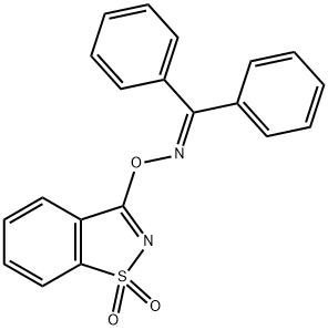 Benzophenone O-[(1,2-benzisothiazole-1,1-dioxide)-3-yl]oxime Struktur