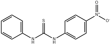 1-(4-ニトロフェニル)-3-フェニルチオ尿素 化学構造式