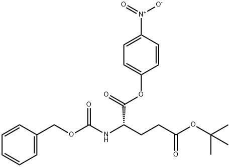 N-[(ベンジルオキシ)カルボニル]-L-グルタミン酸5-(1,1-ジメチルエチル)1-(4-ニトロフェニル) 化学構造式
