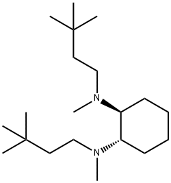 (1S,2S)-N,N'-Dimethyl-N,N'-bis(3,3-dimethylbutyl)cyclohexane-1,2-diamine Struktur