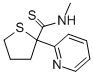 N-メチル-2-(2-ピリジニル)-2,3,4,5-テトラヒドロチオフェン-2-カルボチオアミド 化学構造式