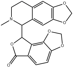 8-(5,6,7,8-Tetrahydro-6-methyl-1,3-dioxolo[4,5-g]isoquinolin-5-yl)furo[3,4-e]-1,3-benzodioxol-6(8H)-one Structure