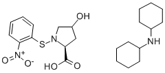 N-O-NITROPHENYLSULFENYL-L-HYDROXYPROLINE DI(CYCLOHEXYL)AMMONIUM SALT Structure