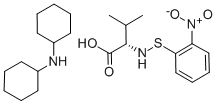 N-2-ニトロフェニルスルフェニル-L-バリンジシクロヘキシルアンモニウム 化学構造式