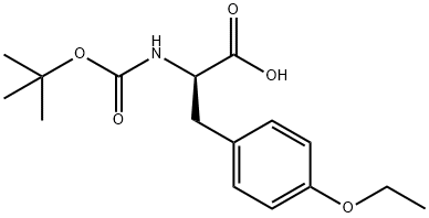 N-叔丁氧羰基-O-乙基-D-酪氨酸, 76757-92-1, 结构式