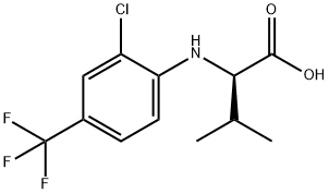 2-[2-氯-4-(三氟甲基)苯胺基]-3-甲基丁酸,76769-07-8,结构式