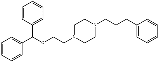 (DIPHENYLMETHOXY)GBR - 12935,1 - (2 - 乙基)-4 - (3 - 苯丙基)哌嗪, 76778-22-8, 结构式