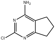 2-クロロ-5H,6H,7H-シクロペンタ[D]ピリミジン-4-アミン 化学構造式