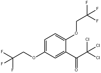 1-[2,5-ビス(2,2,2-トリフルオロエトキシ)フェニル]-2,2,2-トリクロロエタノン 化学構造式