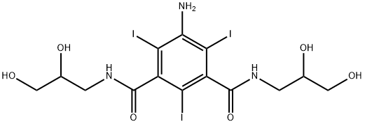 5-Amino-N,N'-bis(2,3-dihydroxypropyl)-2,4,6-triiodo-1,3-benzenedicarboxamide Structure