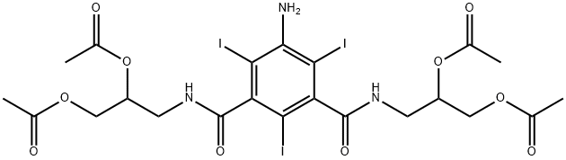 5-AMino-N,N'-bis(2,3-dihydroxypropyl)-2,4,6-triiodo-1,3-benzenedicarboxaMide Tetraacetate Struktur