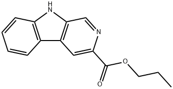 プロピル=β-カルボリン-3-カルボキシラート 化学構造式