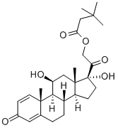 テブト酸プレドニゾロン 化学構造式