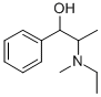 2-(エチルメチルアミノ)-1-フェニル-1-プロパノール 化学構造式