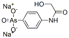 sodium 4-(glycolloylamino)phenylarsonate Struktur