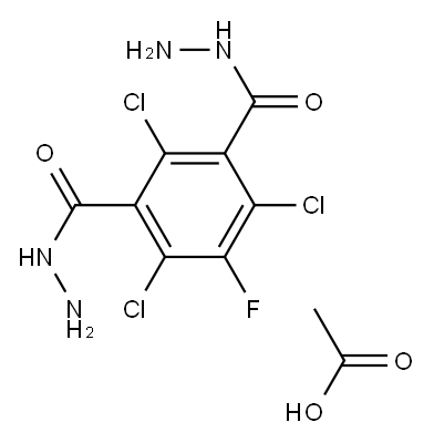 Acetic acid, (2,4,6-trichloro-5-fluoro-m-phenylene)dihydrazide Structure