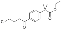 Ethyl 4-(4-chloro-1-oxobutyl)-alpha,alpha-dimethylbenzeneacetate 化学構造式