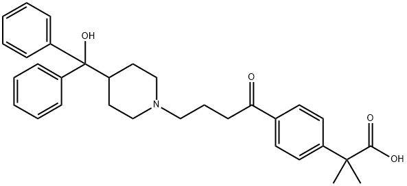 76811-98-8 4-((4-(4-羟基二苯甲基)-1-哌啶基)-1-氧代丁基)-A,A-二甲基苯乙酸