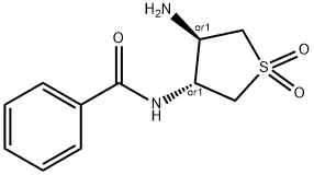 Benzamide, N-(4-aminotetrahydro-1,1-dioxido-3-thienyl)-, trans- (9CI) Structure