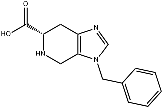 (S)-4,5,6,7-Tetrahydro-3-phenylmethyl-3H-imidazo[4,5-c]pyridine-6-carboxylic acid Struktur