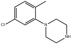 1-(5-クロロ-2-メチルフェニル)ピペラジン 化学構造式