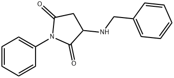 1-苯基-3-[(苯基甲基)氨基]-2,5-吡咯烷二酮, 7685-88-3, 结构式