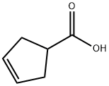 3-シクロペンテン-1-カルボン酸 化学構造式