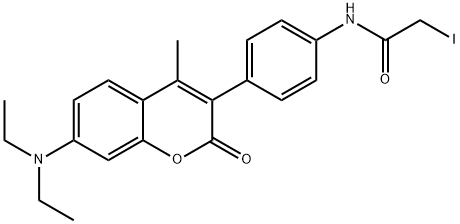 7-Diethylamino-3-[4-(iodoacetamido)phenyl]-4-methylcoumarin Structure