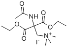 (2-ACETYLAMINO-2,2-BIS-ETHOXYCARBONYL-ETHYL)-TRIMETHYL-AMMONIUM IODIDE, 7689-61-4, 结构式