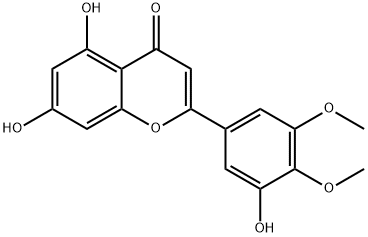 4H-1-Benzopyran-4-one, 5,7-dihydroxy-2-(3-hydroxy-4,5-dimethoxyphenyl) - Structure