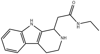 N-ethyl-2,3,4,9-tetrahydro-1H-pyrido[3,4-b]indole-1-acetamide Struktur