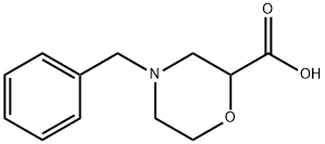 4-ベンジルモルホリン-2-カルボン酸 化学構造式