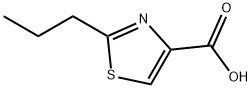 2-プロピル-1,3-チアゾール-4-カルボン酸 化学構造式