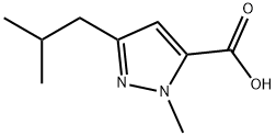 1-METHYL-3-(2-METHYLPROPYL)-1H-PYRAZOLE-5-CARBOXYLIC ACID Struktur