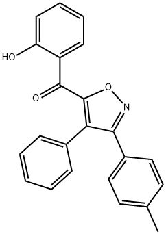 Methanone,  (2-hydroxyphenyl)[3-(4-methylphenyl)-4-phenyl-5-isoxazolyl]- Structure