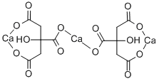 2-ヒドロキシ-1,2,3-プロパントリカルボン酸/カルシウム 化学構造式