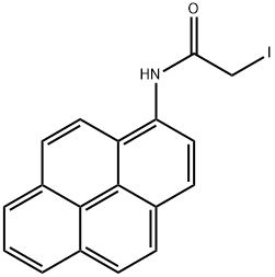 N-(1-ピレニル)ヨードアセトアミド 化学構造式