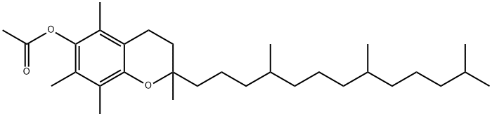 DL-α-生育酚乙酸酯,7695-91-2,结构式