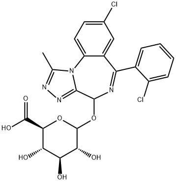 4-Hydroxy Triazolam b-D-Glucuronide Structure