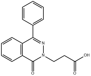 3-(1-オキソ-4-フェニルフタラジン-2(1H)-イル)プロパン酸 化学構造式