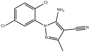 5-AMINO-4-CYANO-1-(2,5-DICHLOROPHENYL)-3-METHYLPYRAZOLE, 76982-29-1, 结构式