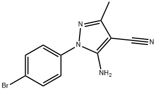 5-AMINO-1-(4-BROMOPHENYL)-3-METHYL-4-CYANO 1H-PYRAZOLE Struktur