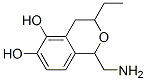 1H-2-Benzopyran-5,6-diol, 1-(aminomethyl)-3-ethyl-3,4-dihydro- (9CI) Structure