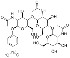 P-NITROPHENYL BETA-D-N,N',N''-TRIACETYLCHITOTRIOSE Struktur