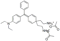 [4-[[4-(diethylamino)phenyl]phenylmethylene]-2,5-cyclohexadien-1-ylidene]diethylammonium acetate Struktur