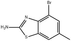 2-氨基-4-溴-6-甲基苯并噻唑, 76996-16-2, 结构式