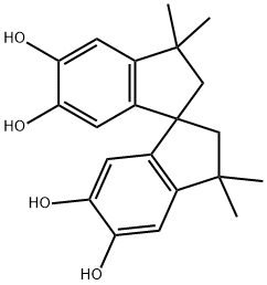 5,5',6,6'-テトラヒドロキシ-3,3,3',3'-テトラメチル-1,1'-スピロビインダン 化学構造式
