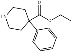 4-フェニルピペリジン-4-カルボン酸エチル 化学構造式