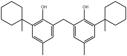 2,2'-亚甲基双[6-(1-甲基环己基)-P-甲酚] 结构式
